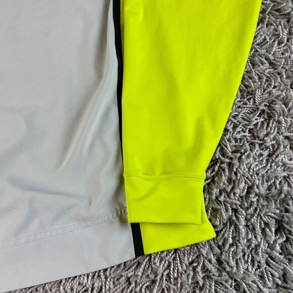 Footjoy Quarter Zip Sweater Mens Medium M Green Golf Stretch Performance Striped - Picture 6 of 12